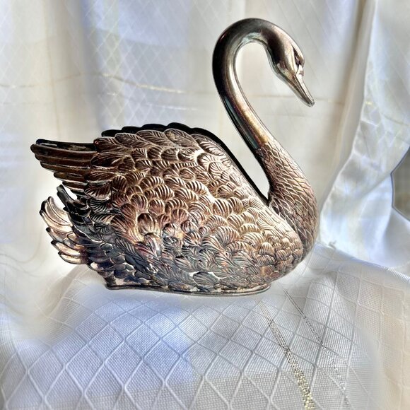 Godinger Other - Godinger Silver Plate Swan, Collectible Napkin Holder VTG Godinger Made in Italy